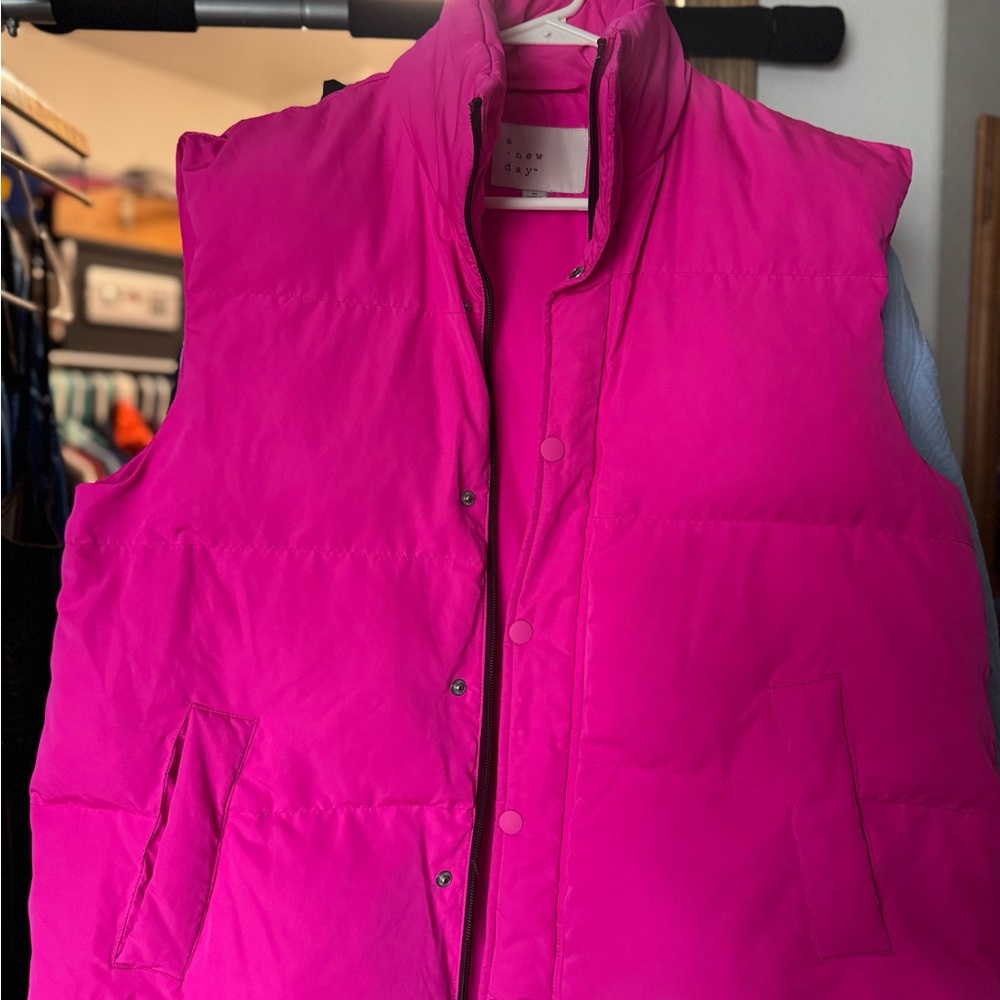 Target Women's Vibrant Pink Puffer Vest